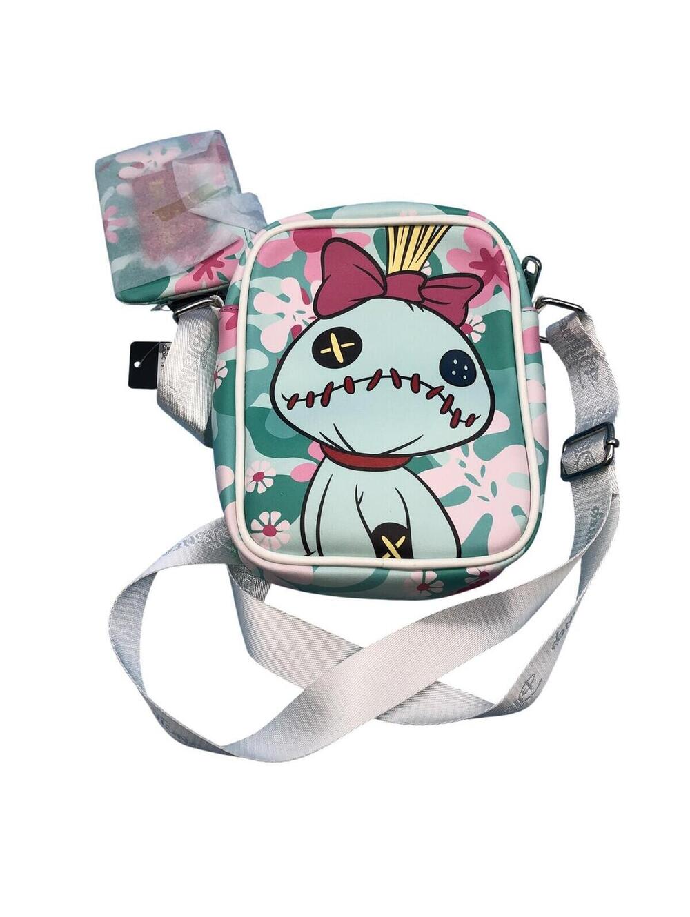 Disney Lilo & Stitch Crossbody Bag Womens Small Multicolor Floral Scrump Hawaii